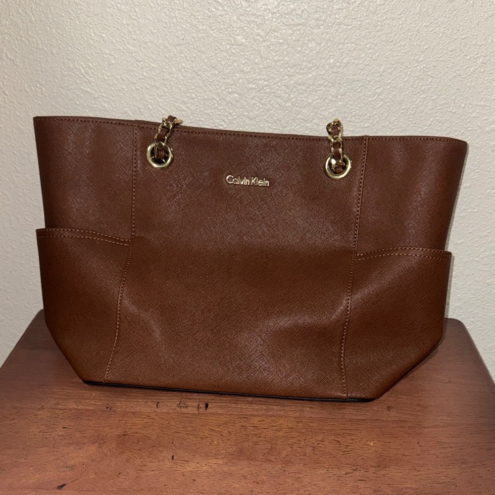 Calvin Klein Rich Brown Tote Bag